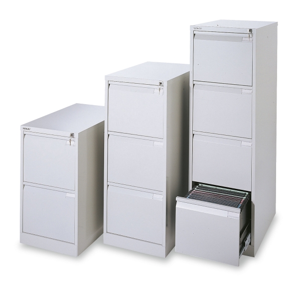 Bisley 3-Drawer Metal Filing Cabinet 1016 X 470 X 622Mm - Grey