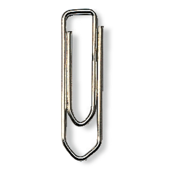 BX100 PAPER CLIPS GALVANISED TRIANG 32MM