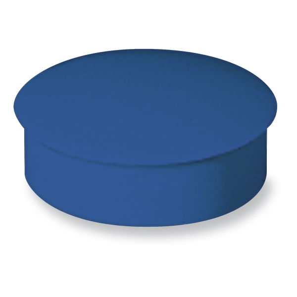 Lyreco aimants rondes 27mm bleues - boîte de 6