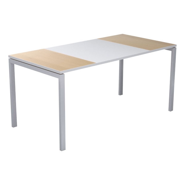 PAPERFLOW EASYDESK 1600 X 800MM BEECH AND WHITE