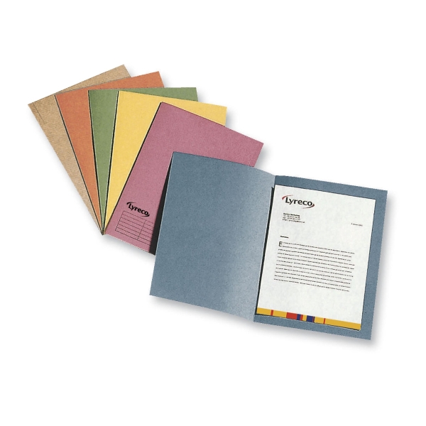 Lyreco Square Cut Folders Foolscap 250gsm Orange - Pack Of 100