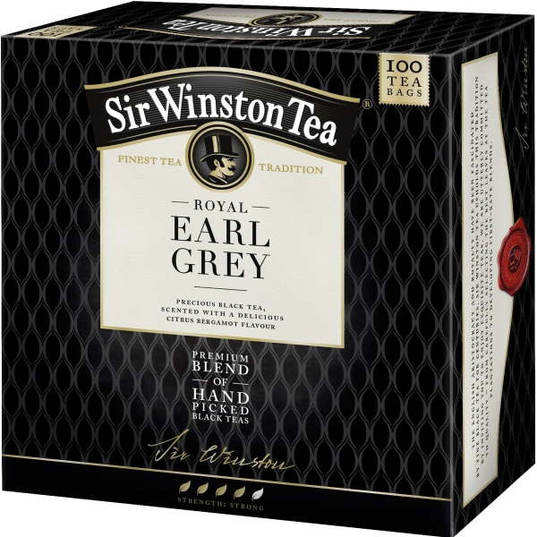 Herbata czarna SIR WINSTON Royal Earl Grey, 100 torebek