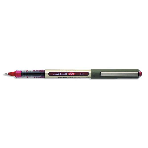 uni-ball UB-157, Eye Fine liquid ink Rollerball Pen, Red Ink. Box of 12
