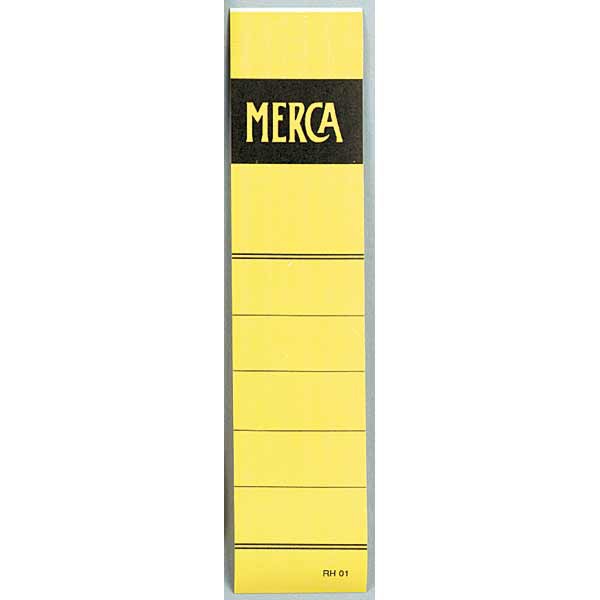 BX100 MERCANTIL SPINE LABELS 40MM YELLOW
